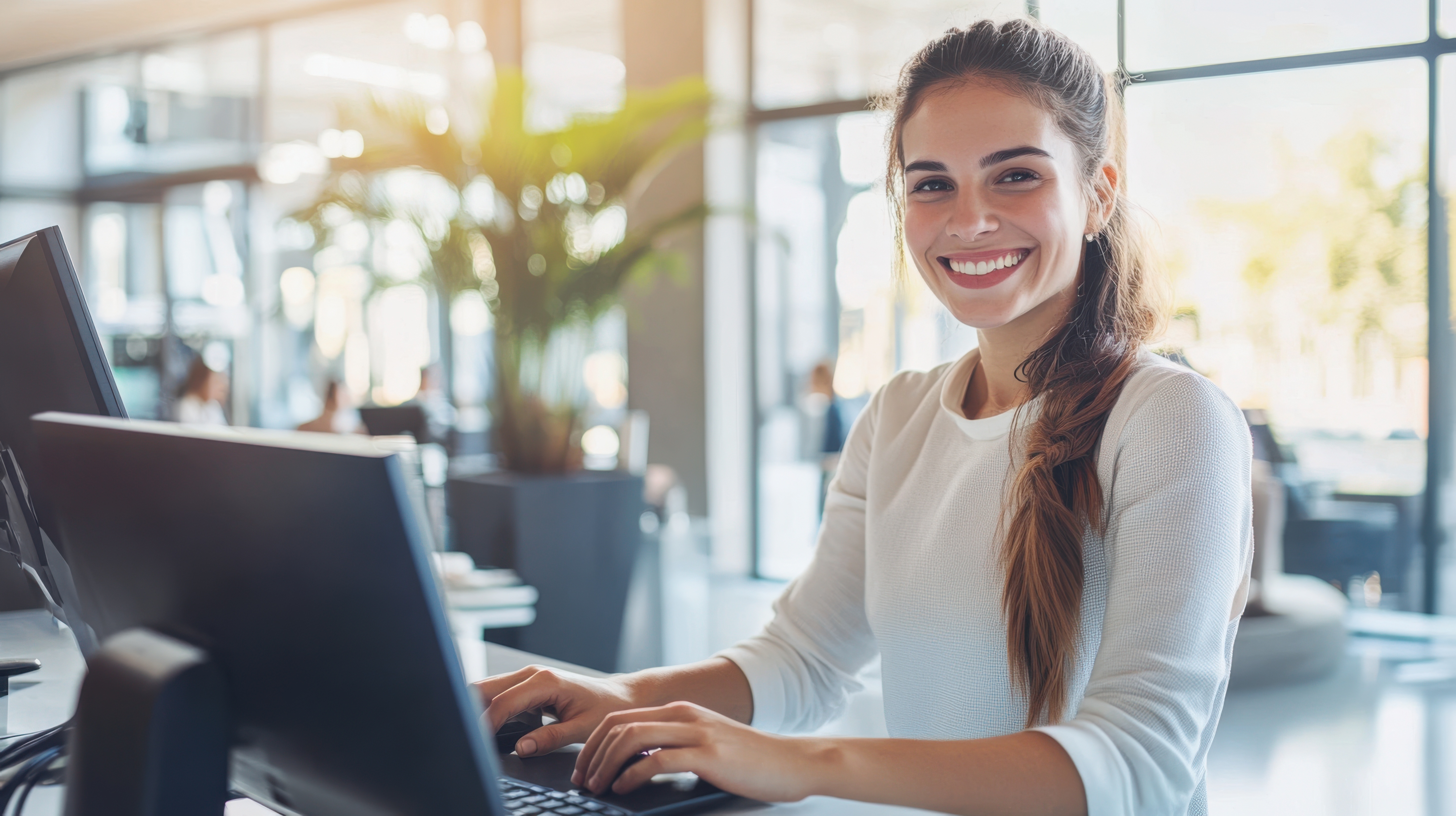 woman smiling